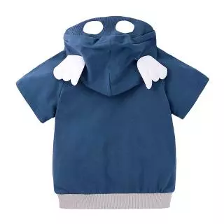 MANVIN BABY เสื้อยืดแขนสั้นมีฮู้ดเนื้อผ้าฝ้ายพิมพ์ลายการ์ตูนแบทแมนสําหรับเด็กผู้ชาย 2-7 T