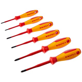 KNIPEX Screwdriver Set VDE ชุดไขควงหุ้มฉนวนกันไฟฟ้า รุ่น 002012V03