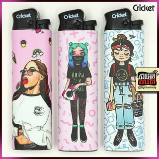 No.69 ไฟแช็คคริกเก็ต Cricket ลายสวยๆ lighter ไฟแช็คอินดี้  ไฟแช็ก เก๋ๆ แฟชั่น ไฟแช็คเท่ๆ ไฟแช็คสะสม ลายสติ๊กเกอร์