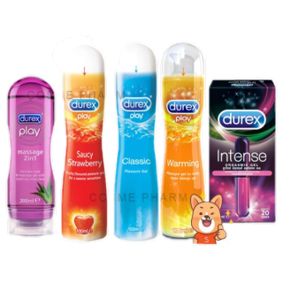 ลดเพิ่ม 80  เจลหล่อลื่น DUREX PLAY Durex Gel ดูเร็กซ์ รวม ของแท้ 100% Classic Strawberry Warming Intense