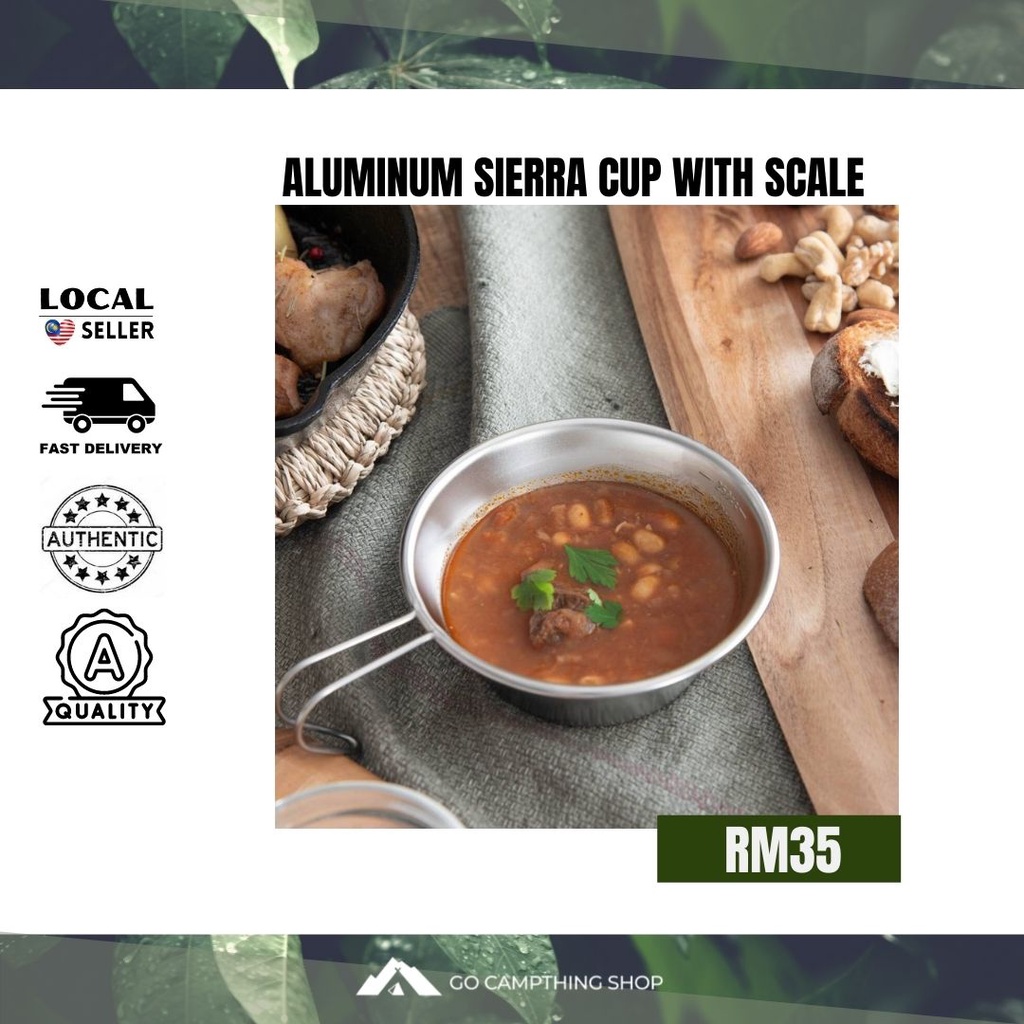 Camping ถ้วยอลูมิเนียม Sierra พร้อมสเกลญี่ปุ่นนําเข้า