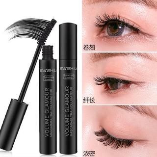 มาสคาร่า แปรงไฟเบอร์ สีดํา กันน้ำ ติดทนนาน Long lasting black fiber brush mascara SC6028