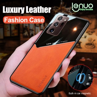 Lenuo หนังหรูหรา เคส สำหรับ Samsung Galaxy Note 20 Ultra Note 20 Note 10 Plus Note 10 Lite เคสมือถือ 2in1สีผสม สไตล์ธุรกิจกันกระแทก เคสโทรศัพท์