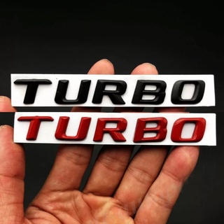 โลโก้ TURBO ตัวอักษรแยก งานโลหะ ขนาด 10x1.3cm