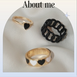 แหวน set Day Trip 🚗 | set 3 ชิ้น |   แหวนแฟชั่น แหวนมินิมอล แหวนอะคริลิก แหวนสไตล์เกาหลี แหวนราคาถูก แหวนเดท