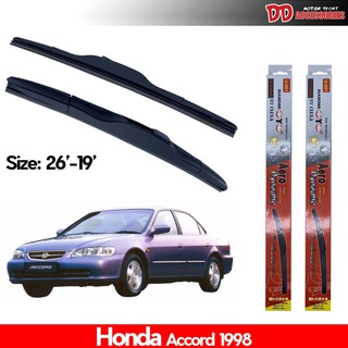 ที่ปัดน้ำฝน ใบปัดน้ำฝน ซิลิโคน ตรงรุ่น Honda Accord 1998-2002 G6 ไซส์ 26-19 ยี่ห้อ Diamond กล่องแดง