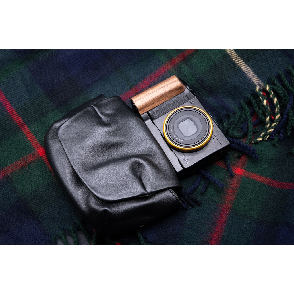 ซองหนัง Fuji X100VI Leica D-LUX8 Ricoh GRIIIX GRIII Leica Minilux Pouch หนังแท้ MeKee Large