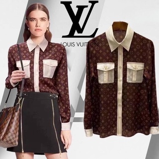 เสื้อเชิ้ตแขนยาวคอปก Louis Vuitton