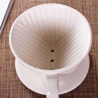 ถ้วยเซรามิค กรองกาแฟ 3รู Coffee Dripper สำหรับอุปกรณ์ดริปกาแฟ ขนาด 2-4 ถ้วย