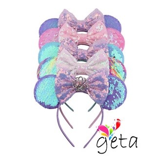 Geta- ที่คาดผม ประดับโบว์ เลื่อม กลิตเตอร์ หู ปาร์ตี้ เครื่องแต่งกายเจ้าหญิง สําหรับเด็กผู้หญิง