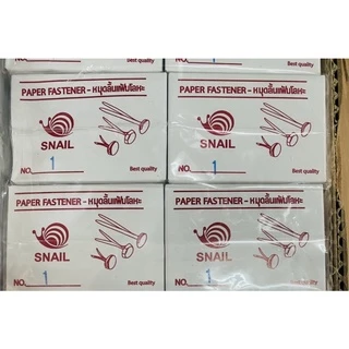 เป๊กทองเหลือง หมุดสำนวน Paper Fastener ขนาด 1/1.5/2 นิ้ว เป๊กติดกระดาษ ตราดอกไม้/ตราSnail หมุดลิ้นแฟ้มโลหะ US.Station