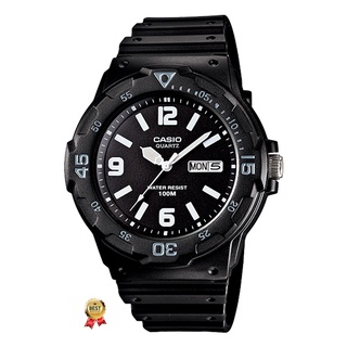 Casio ของแท้ 100% นาฬิกาผู้ชายทางการ MRW-200H-1B2 สายยางประกัน CMG