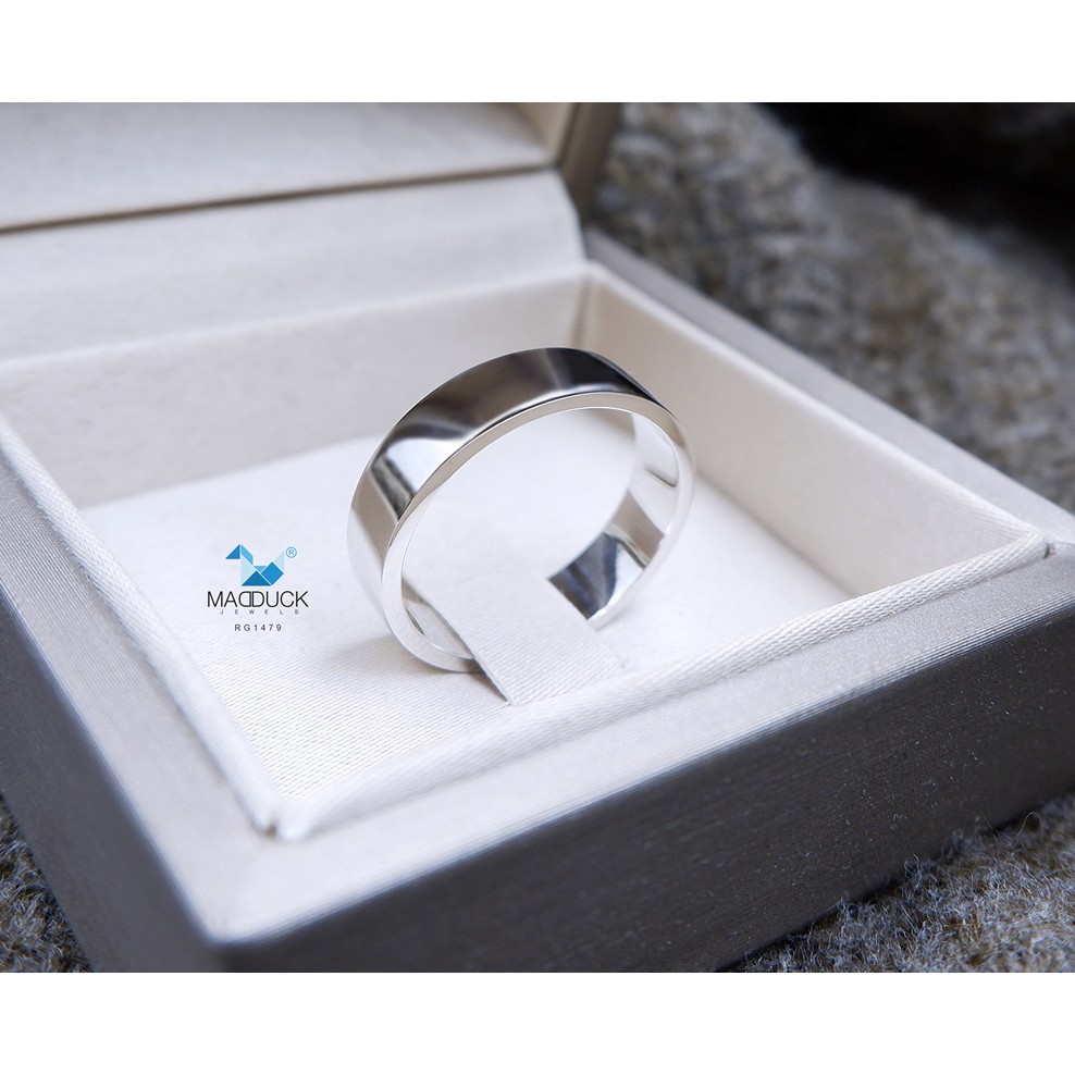 Madduckjewels แหวนเงินแท้ ชุบโรเดียม RG1479