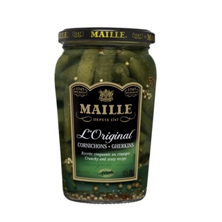 แตงกวาดอง MAILLE GHERKINS Original 375g. แตงกวาดอง คุณภาพ นำเข้าจากฝรั่งเศส 375 กรัม.