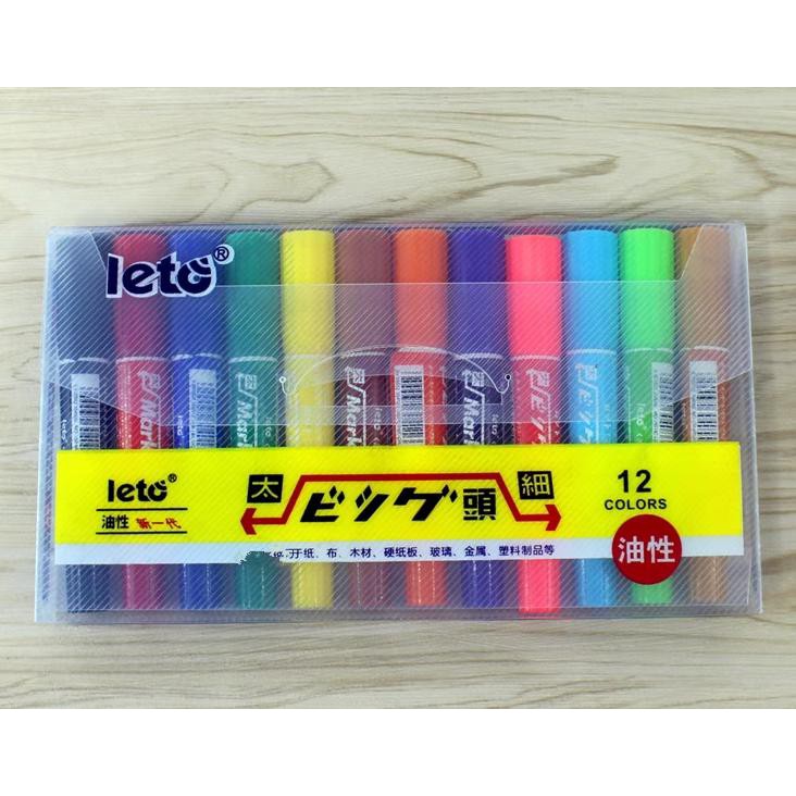 ปากกามาร์กเกอร์ Leto Pemenant Twin 12 สี