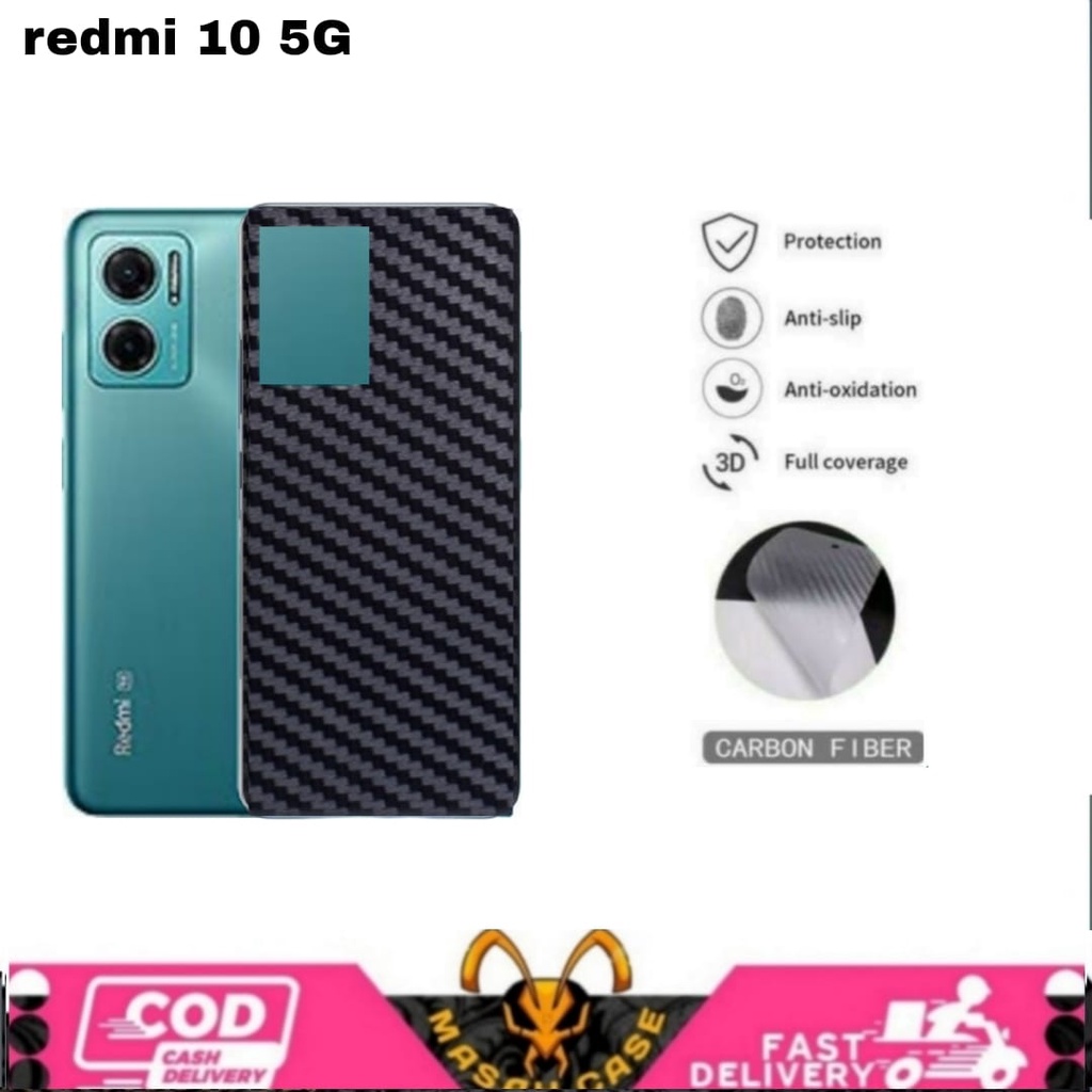 GARSKIN คาร์บอนสีดํา REDMI 13C A2 12C A1 10 5G 10C 10A 10 10 PRIME 9 9A 9C SKIN PROTECTOR