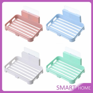 ที่วางฟองน้ำล้างจาน ชั้นวางของในห้องน้ำ ที่วางสบู่พลาสติก ไม่ต้องเจาะผนัง Wall-mounted soap dish