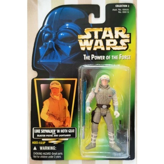 Star Wars, The Power of the Force Green Card, Luke Skywalker in Hoth Gear  (Hologram) 3.75 inches