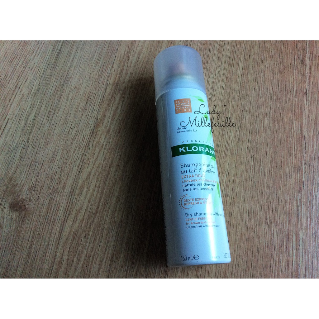 KLORANE Dry Shampoo Natural Tinted Oat Extract 150ml แชมพูทำความสะอาดพร้อมปกป้องสีผมแบบแห้ง (สเปรย์)