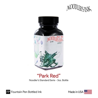 Noodlers "Park Red" Ink 3oz.Bottle - หมึกปากกานูดเดิลเลอร์สีแดง ขวดขนาด 3 ออนซ์