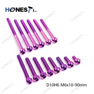 Honesti22 Titanium alloy Bolts inner plum head M6x10-90 Anti-theft Hood and Radiation calipers.