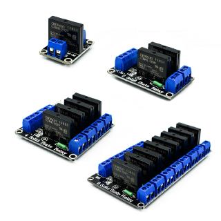 รีเลย์โซลิดสเตท 1 2 4 8 ช่อง G3MB-202P DC-AC PCB SSR In 5VDC Out 240V AC 2A สําหรับ arduino