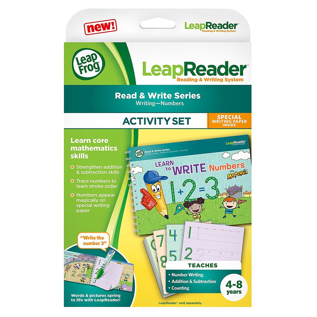 หนังสือฝึกเขียน ตัวเลข LeapReader Writing Workbook: Learn to Write Numbers with Mr. Pencil