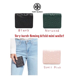 กระเป๋าเงิน ใบสั้น Tory burch fleming bifold mini wallet กระเป๋าสตางค์ทรงพับ2ตอน