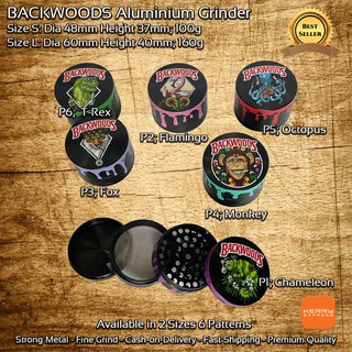 จัดส่งไว! ส่งฟรี! ที่บดสมุนไพร Backwoods Aluminium Grinder Series Size S หรือ L (48mm หรือ 60mm) จัดส่งไว มีช้อนตัก