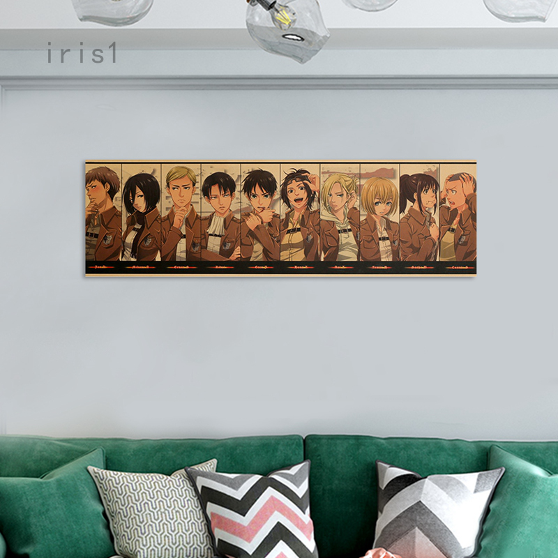 โปสเตอร์ รูปการ์ตูนอนิเมะ Attack On Titan สําหรับตกแต่งผนัง