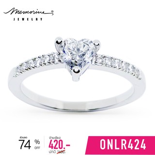 Memorine Jewelry แหวนเงินแท้ 925 ฝังเพชรสวิส (CZ) : ONLR424