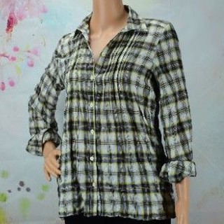 เสื้อ B+Basic เสื้อเชิ๊ต ลายสก๊อต ผ้า cotton ญี่ปุ่น เนื้อนุ่มมี texture size L