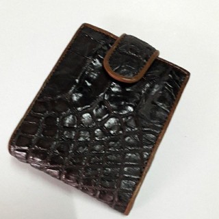 crocodile skin  brown  wallet กระเป๋าจระเช้ หนังท้อง