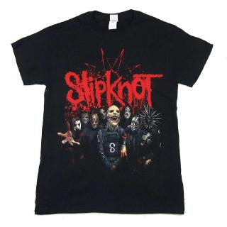 เสื้อยืดโอเวอร์ไซส์Slipknot Corey In Na Tour Black T-Shirt Band Short Sleeve Sport Oversize MenS Tee ud8VS-3XL