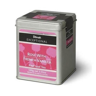 Dilmah Rose with French Vanilla Real Leaf Tea ดิลมา ชาศรีลังกา รสกุหลาบและวานิลลาฝรั่งเศส (ใบชา) 100g.