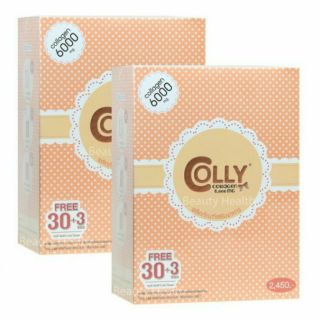 Colly Collagen รุ่นใหม่ คอลลาเจนแท้ 6000 mg. (33 ซอง x 2 กล่อง)