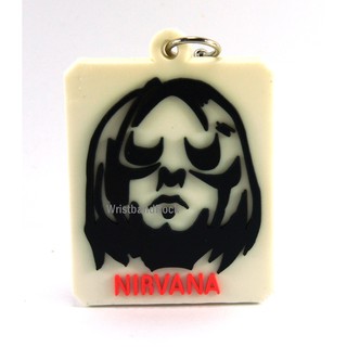 NIRVANA พวงกุญแจ ยาง เท่ๆ  เนอร์วานา อีโม ร็อค เมทัล  พร้อมส่ง NIR116