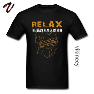 เสื้อยืดผ้าฝ้ายพิมพ์ลายขายดี เสื้อยืดลําลอง ผ้าฝ้าย แขนสั้น พิมพ์ลาย Nevan Relax the bassist is Heres เหมาะกับวันขอบคุณพ