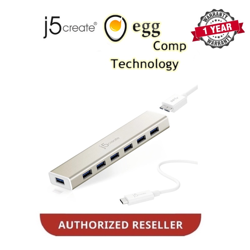 j5 Create JCH377 USB Type-C 7-port HUB