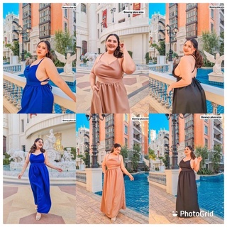 🔥Plussize🔥เดรสคนอ้วน🔥รอบอกฟรีไซส์  38”- 50