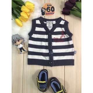 Peter Rabbit เสื้อกั๊ก ไหมพรมลายทาง เด็กผู้ชาย size 3-6 m มือสอง