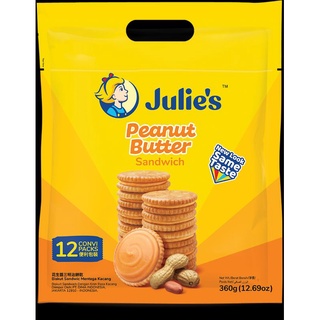 Julies Peanut Butter Sandwich Julies 360g x 12pack (1ลัง) (Products Malaysia)🇲🇾