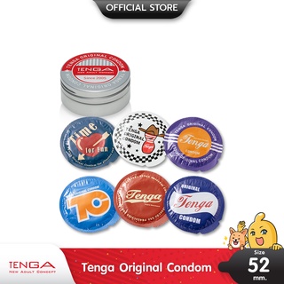 Tenga Original Condom ถุงยางอนามัย เท็งก้า ออริจินอล ดีไซน์หลากหลาย บาง 0.03 ขนาด 52 มม. บรรจุ 1 กล่อง (6 ชิ้น)