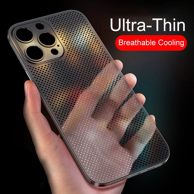 Lenuo เคสโทรศัพท์มือถือ แบบบางพิเศษ ระบายอากาศ กันกระแทก สําหรับ For iPhone 16 15 14 13 12 11 Pro Max 16 Plus Case