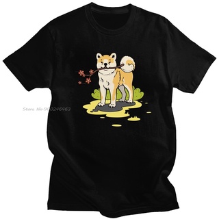 ผ้าฝ้ายคอกลมเสื้อยืด ผ้าฝ้าย พิมพ์ลาย Akita Inu Doggie Dog Lover Merch สวมใส่สบาย สไตล์ญี่ปุ่นfrom S-4XL