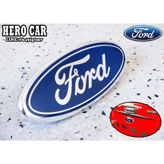 โลโก้ LOGO Ford ติดรถยนต์ Ford ขนาดยาว 23cm. กว้าง 9cm.