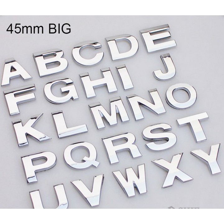 อ่านรายละเอียดขนาด 4.5 * 3.5 - 3.7 cm โลโก้ตัวอักษร แต่งรถยนต์ มอเตอร์ไซค์ letter logo car auto badge logo
