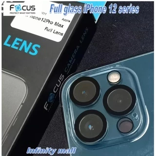 ฟิล์มกระจกเลนส์กล้อง แบบเต็ม โฟกัส Focus Full glass Lens สำหรับ iPhone 17 Air 16 15 14 13 12 11 / Pro Max / plus / mini