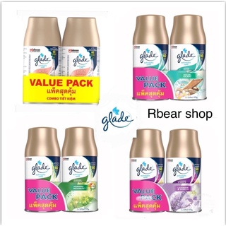 🔥พร้อมส่ง4กลิ่น🔥แพคคู่สุดคุ้มGlade สเปรย์ปรับอากาศ ออโตเมติก(รีฟิลแพคคู่)‼️ยกลังทักแชทนะครับ