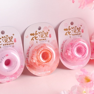 โดนัทเทปแก้ไข kawaii สีชมพูเทปแก้ไข 3 สีส่งแบบสุ่มอุปกรณ์การเรียนเครื่องเขียน